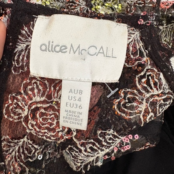 Like New ALICE MCCALL Celestial Creature Feather Swing Dress - Picture 6 of 6